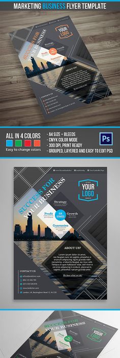 Free PSD Corporate Flyer Template Brochure Pinterest Flyer