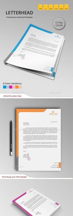 Letterhead A4, Illustrators and Fonts - personal letterhead template Letterhead A4, Illustrators and Fonts - personal letterhead template