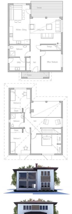 Plan de Maison maison Pinterest Sims and Architecture - maison de 100m2 plan Plan de Maison maison Pinterest Sims and Architecture - maison de 100m2 plan