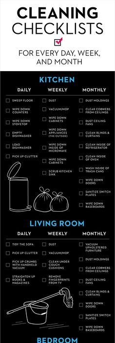 Keep Your House In Check With This Cleaning Checklist Broken Down By Day Week Keep Your House In Check With This Cleaning Checklist Broken Down By Day Week