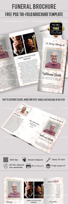 Free \u2013 Business Tri-Fold PSD Brochure Template Brochure template - funeral brochure template Free \u2013 Business Tri-Fold PSD Brochure Template Brochure template - funeral brochure template