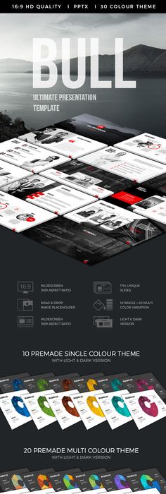 Horizontal funnel diagrams for PowerPoint presentations #marketing
