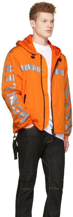 moncler orange windbreaker moncler orange windbreaker