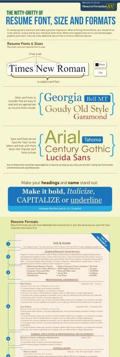 resume font type