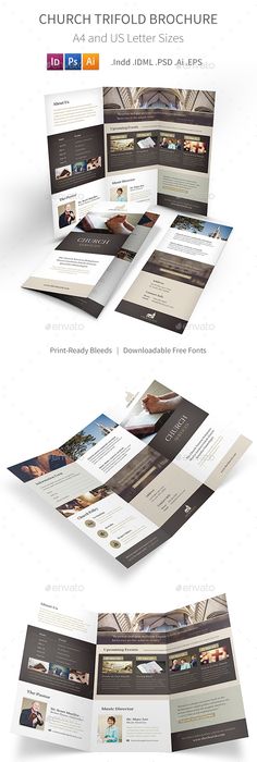 tri fold church bulletin
