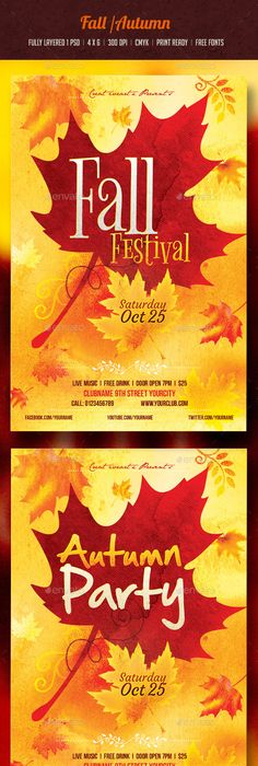 fall poster template