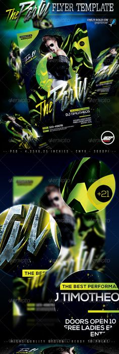 Turn Up The Party Flyer Template Flyer template, Party flyer and