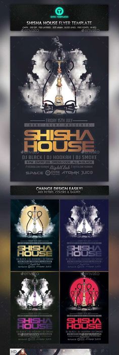 hookah lounge chic shisha psd flyer template psd flyer templates shisha flyer