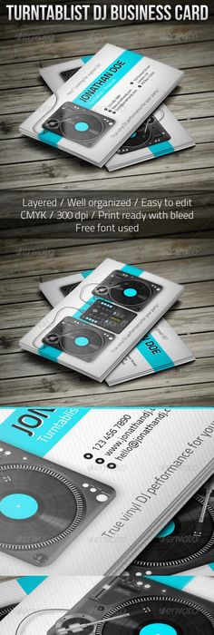 18+ DJ Business Cards \u2013 Free PSD, EPS, AI, InDesign, Word, PDF