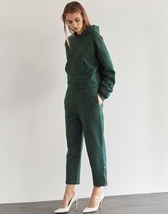 LE CIEL BLEU ロングスリーブフーディーパーカー/スウェットパンツ