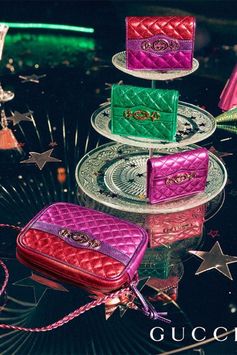 Photographs of the Gucci Gift party capture metallic leather accessories featuring the Interlocking G Horsebit—a symbol that merges two of the House's most distinctive codes into one.