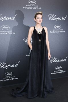 Actress Marion Cotillard stunned in a Valentino Haute Couture 2017-18 dress by Pierpaolo Piccioli at the Chopard Secret Night during the Cannes Film Festival. #Cannes2018
