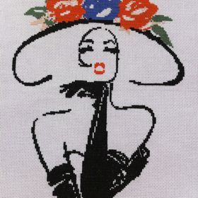 Lady In Fancy Dress~counted cross stitch pattern #798~Fine Art People Lady Chart