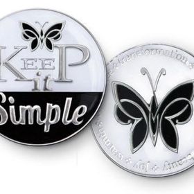 /"Steps//Change//Recovery/" Native American Theme AA Program Bronze Coin//Medallion