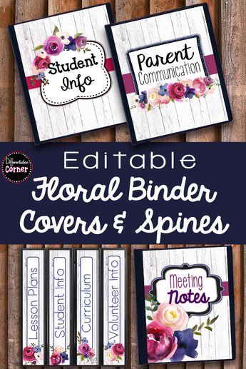 editable binder covers bright
