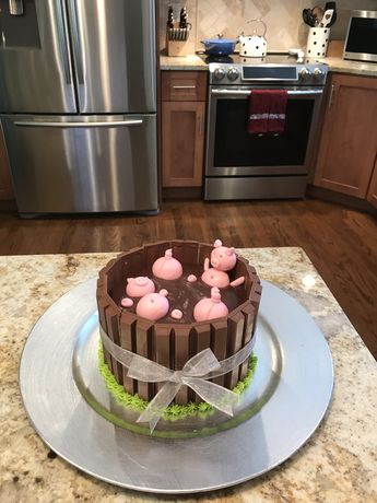 pigs in mud bath