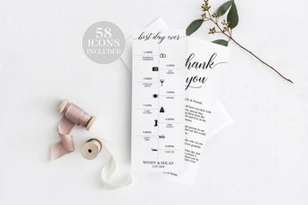 black and white wedding program