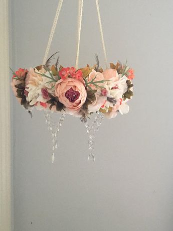 Floral Mobile Flower Mobile Shabby Chic Mobile Peach Nursery Pink Nursery Custom Mobile Flower Baby Shower Floral Mobile Flower Mobile Shabby Chic Mobile Peach Nursery Pink Nursery Custom Mobile Flower Baby Shower