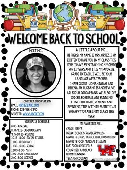 editable student teacher intern welcome letter meet the teacher newsletter templates