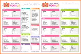 list of pinterest survey template free printable road trips pictures road trip packing list template