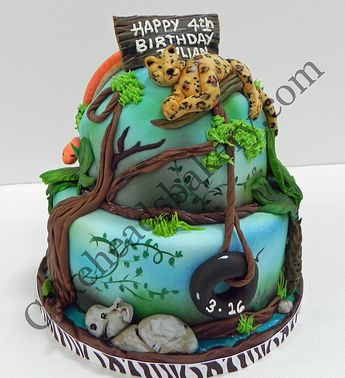 jungle birthday cakes
