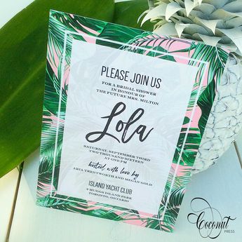 tropical wedding invitation set printable wedding invitat