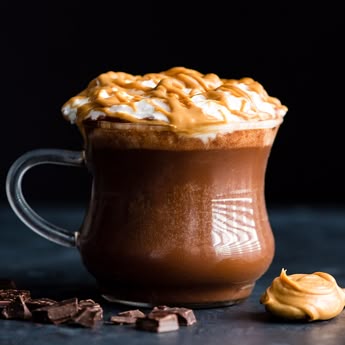 This healthy Homemade Peanut Butter Hot Chocolate Recipe is creamy, chocolatey and bursting with peanut butter flavor! It's vegan, dairy-free, and gluten-free with a refined sugar-free option (but can also be made with regular milk or cream)! This easy homemade hot chocolate is ready in 10 minutes and a perfect warm treat to enjoy after playing in the snow! #peanutbutter #hotchocolate #hotcocoa #healthyrecipe #vegan #dairyfree #glutenfree via @joyfoodsunshine This healthy Homemade Peanut Butter Hot Chocolate Recipe is creamy, chocolatey and bursting with peanut butter flavor! It's vegan, dairy-free, and gluten-free with a refined sugar-free option (but can also be made with regular milk or cream)! This easy homemade hot chocolate is ready in 10 minutes and a perfect warm treat to enjoy after playing in the snow! #peanutbutter #hotchocolate #hotcocoa #healthyrecipe #vegan #dairyfree #glutenfree via @joyfoodsunshine