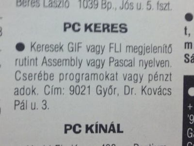 A PC maga keres pénzt