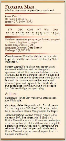 For No Reason At All He Happens Dnd Funny Dnd Monsters