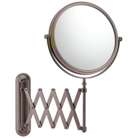 Aptations Extension Arm 9 Wide Italian Bronze Wall Mirror 5t827 Lamps Plus Decor Mirror Wall Decor, Wall Mirror With Extension Arm
