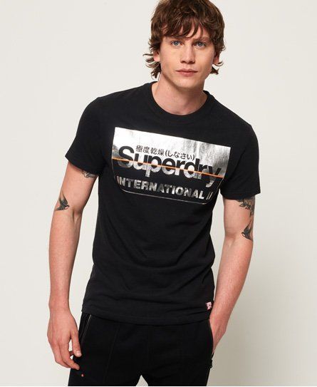 New Mens Superdry Osaka Monochrome Lite T-Shirt Optic