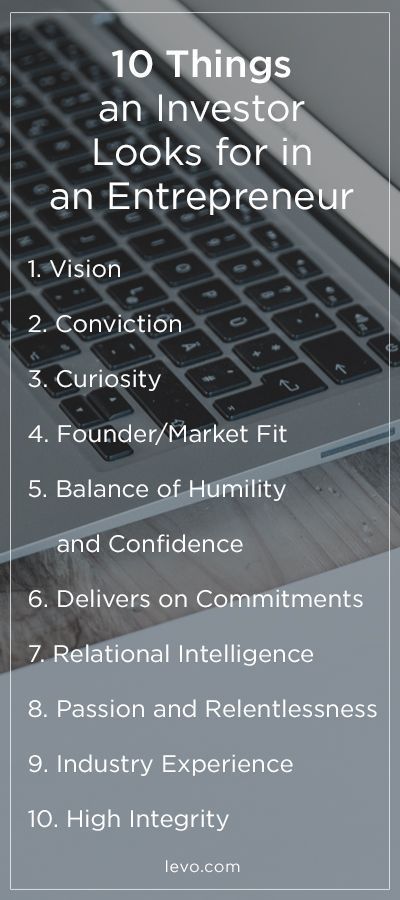 10 Things an Investor Looks for in an Entrepreneur - entrepreneurial success checklist 10 Things an Investor Looks for in an Entrepreneur - entrepreneurial success checklist