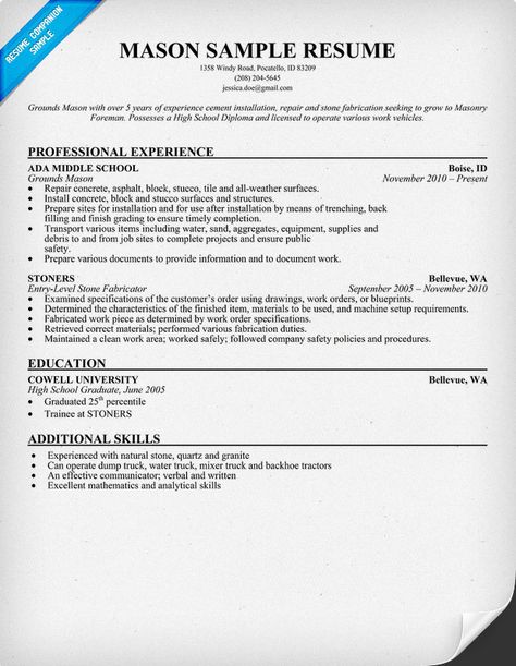 resume for masons you can have a brand new professional - resume now free resume for masons you can have a brand new professional - resume now free
