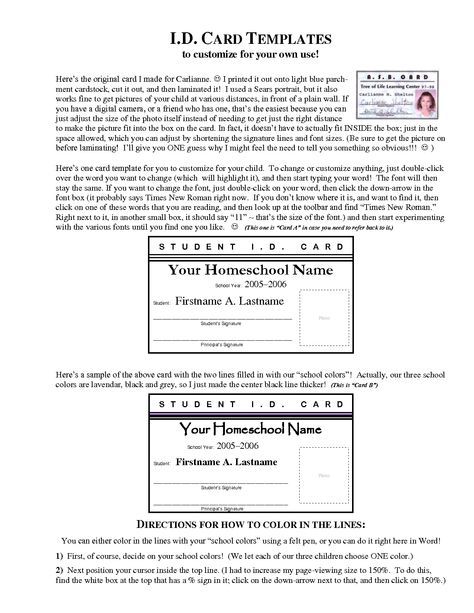 ID Card Template Create Your\u2026 DIY/kids ID Cards ( you can put - travel authorization form example ID Card Template Create Your\u2026 DIY/kids ID Cards ( you can put - travel authorization form example
