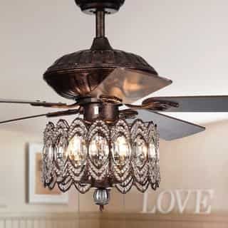 Copper Grove Dejes 52 inch Rustic Bronze Chandelier Ceiling Fan Copper Grove Dejes 52 inch Rustic Bronze Chandelier Ceiling Fan
