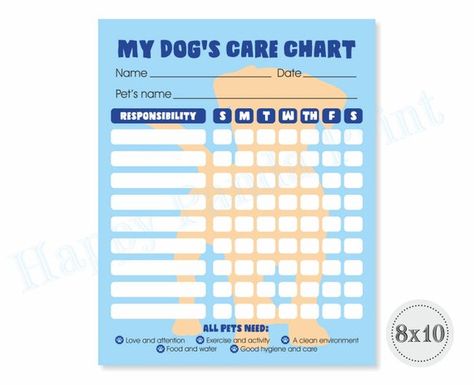 pet responsibility chart dog
