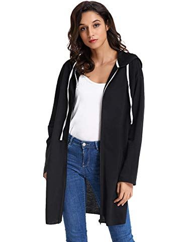 GRACE KARIN Womens Casual Pockets Zip up Hoodies Tunic Sweatshirt Long Hoodie Jacket