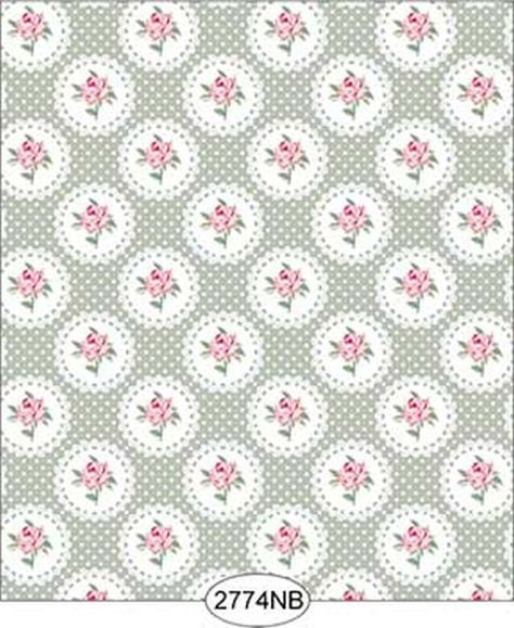 Pink Dollhouse 1:12 Scale Wallpaper Daniella Floral Stripe