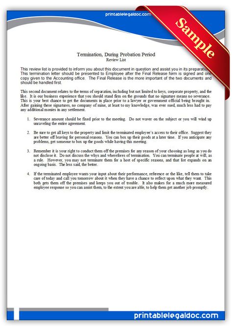 Printable termination during probation period Template PRINTABLE - reference release form Printable termination during probation period Template PRINTABLE - reference release form