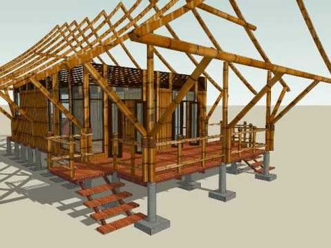 Casa Indígena Palafitica En Madera Y Bambú Guadua Youtube Estructura De Bambú Casas En Bambu Construccion En Seco Casas