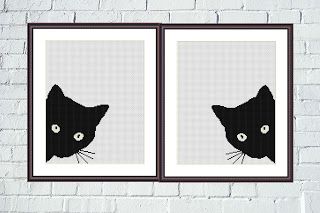Keep calm and love black cats cross stitch pattern Cute animals embroidery PDF Keep calm and love black cats cross stitch pattern Cute animals embroidery PDF