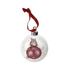 3.2 x 7 x 7 cm Porcelain Wrendale by Royal Worcester Christmas Decorations Set of 6 Multi Colour