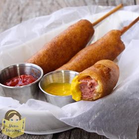 تأملات قائمة لأمي أمريكية حديثة كلاب الذرة محلية الصنع Corndogs وصفات طعام عادلة