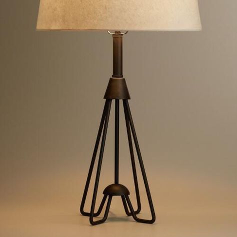 Black Iron Hairpin Kent Table Lamp Base By World Market Metal Lamps Bases Black Iron Hairpin Kent Table Lamp Base, Black Iron Table Lamp Base