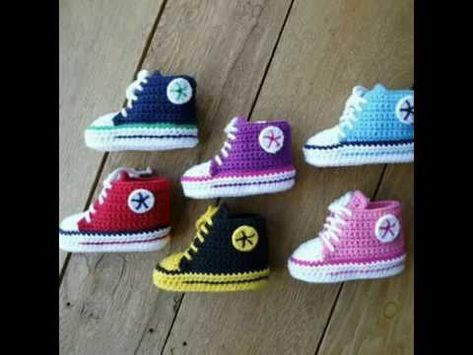 tenis nike tejidos a crochet para bebe