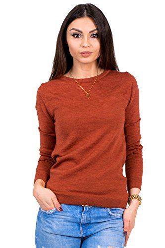 YOCheerful Casual Sweater Womens Pure Color Hooded Collar Pocket Hat Woolen Sweater Tops