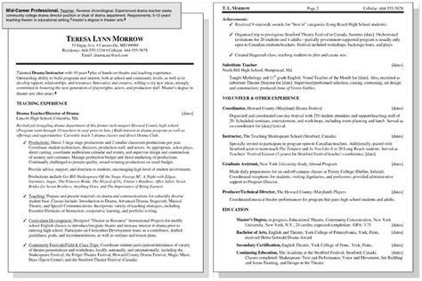 mid career resume samples