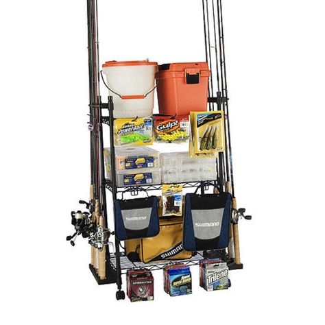 Fishing Rod Organizer Rack Reel Tackle Box Hook Storage Fishing Rod Organizer Rack Reel Tackle Box Hook Storage