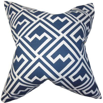 The Pillow Collection Indre Geometric Pillow Blue