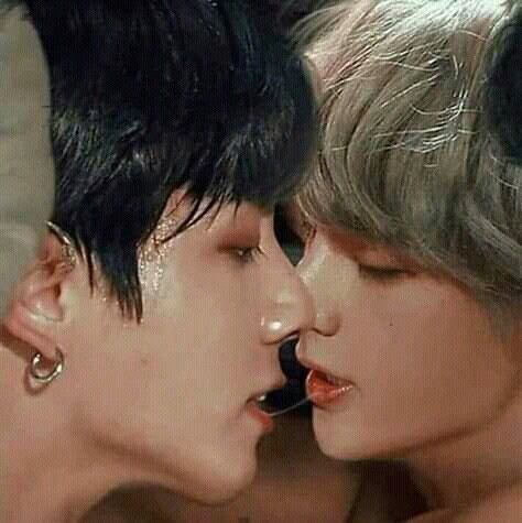 Taekook Every Kiss Is Addicted Taekook Bts Kiss Vkook Fanart